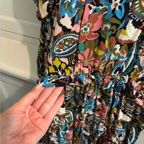 Anthropologie Multicolor V-Neck Dress - Picture 5 of 6